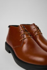 Dean Brown leather ankle boots for men