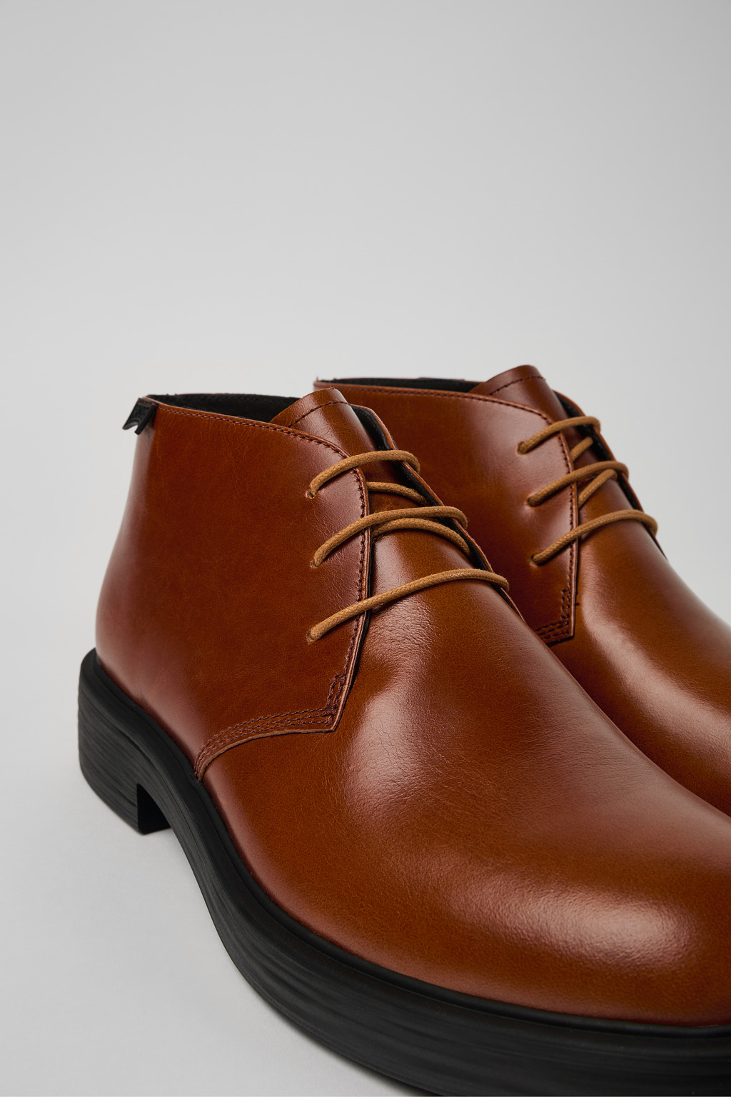 Dean Brown leather ankle boots for men