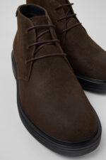 Dean Brown Nubuck Ankle Boots for Men.