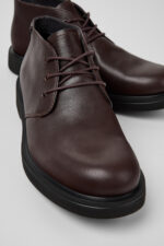 Norman Brown Leather Ankle Boots for Men.