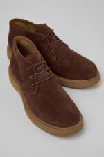 Norman Brown Suede Ankle Boots for Men.
