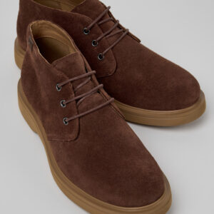 Norman Brown Suede Ankle Boots for Men.