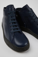 Peu Terreno Blue Leather Desert Boot for Men