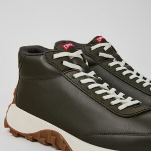 Drift Trail VIBRAM Green leather ankle boots for men