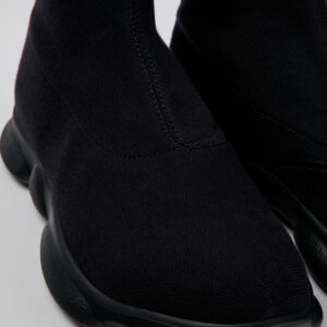 Karst Black TENCEL™ Lyocell™ and Recycled PET Mid Boots for Men.