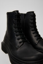 Pix Berlin Black Nubuck Mid Boots for Men.