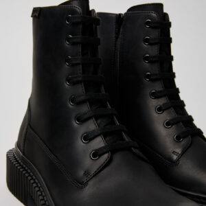 Pix Berlin Black Nubuck Mid Boots for Men.
