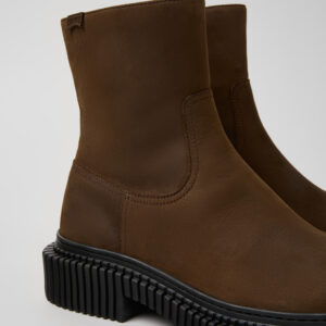 Pix Berlin Brown Nubuck Mid Boots for Men.