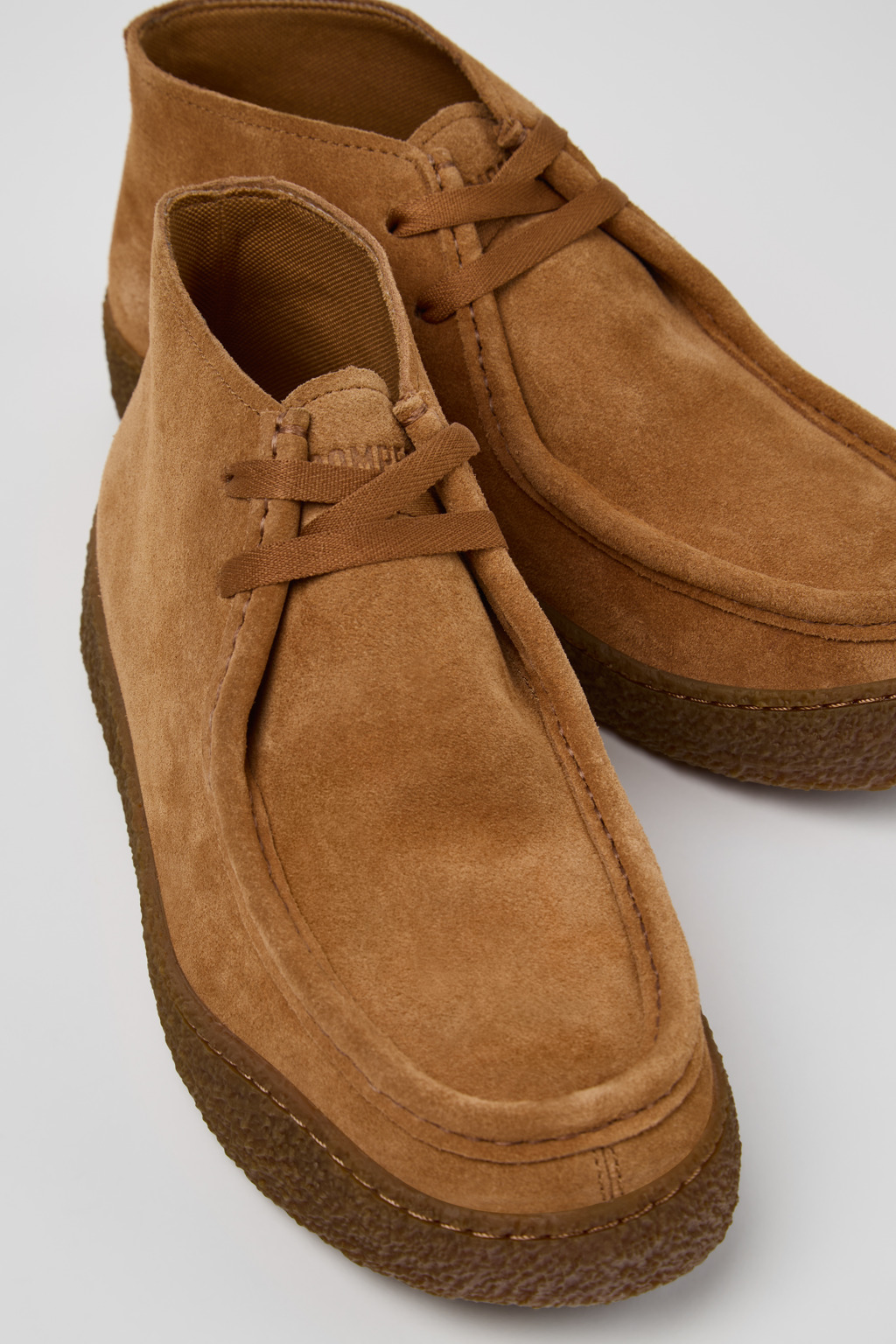 Peu Terreno Brown Suede Ankle Boots for Men.