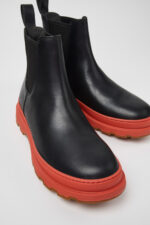 Brutus+ Black Leather Ankle Boots for Men.