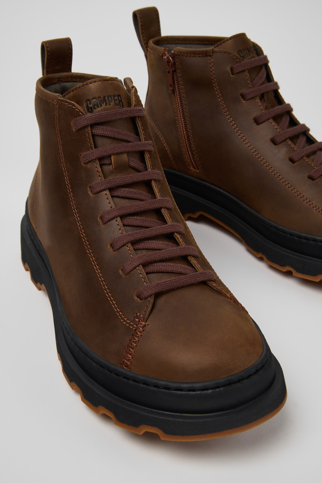 Brutus+ Brown Nubuck Ankle Boots for Men.