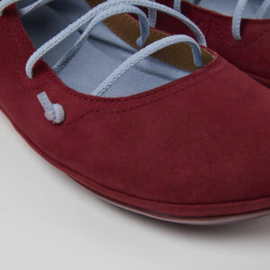 Right Burgundy and blue nubuck shoes for women