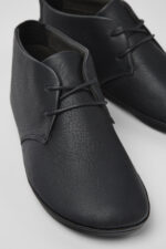 Right Nina Black Leather Ankle Boots for Women.