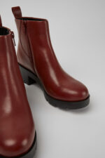 Wanda Red-brown zip ankle boot for women
