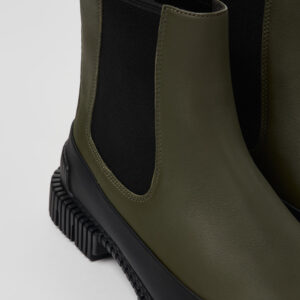 Pix Green and Black Leather Chelsea Boot for Women