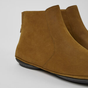 Right Brown nubuck ankle boots for women