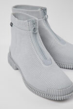 Pix Gray Textile Zip Bootie for Women