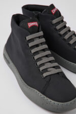 Peu Touring Black Textile Sneaker Booties for Women.