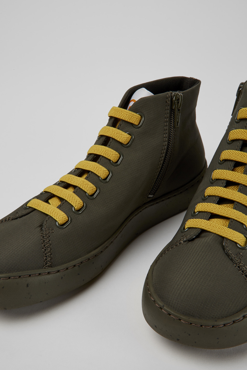 Peu Touring Green textile ankle boots