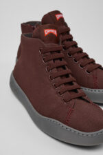 Peu Touring Burgundy Textile Sneaker Booties for Women.