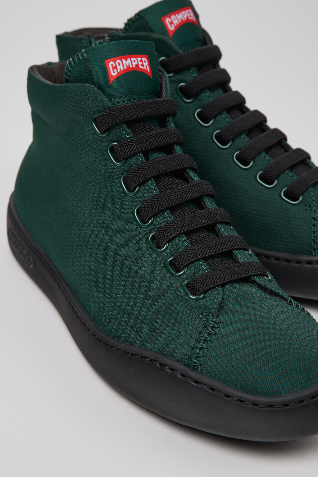 Peu Touring Green Textile Sneaker Booties for Women.