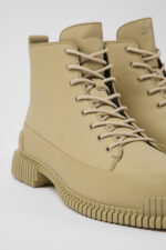 Pix Beige leather ankle boots for women