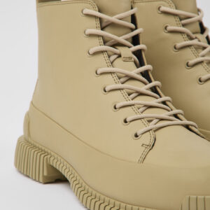 Pix Beige leather ankle boots for women