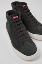Peu Touring Gray nubuck ankle boots for women
