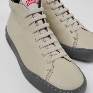 Peu Touring Gray leather ankle boots for women