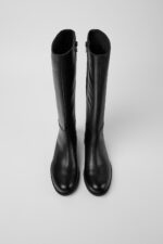 Mil 1913 Black Leather High Boots for Women.