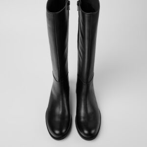 Mil 1913 Black Leather High Boots for Women.
