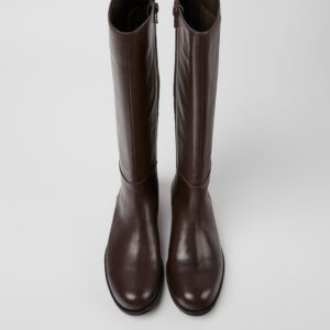Mil 1913 Brown Leather High Boots for Women.