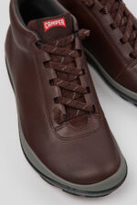 Peu Pista GORE-TEX Burgundy leather sneakers for women