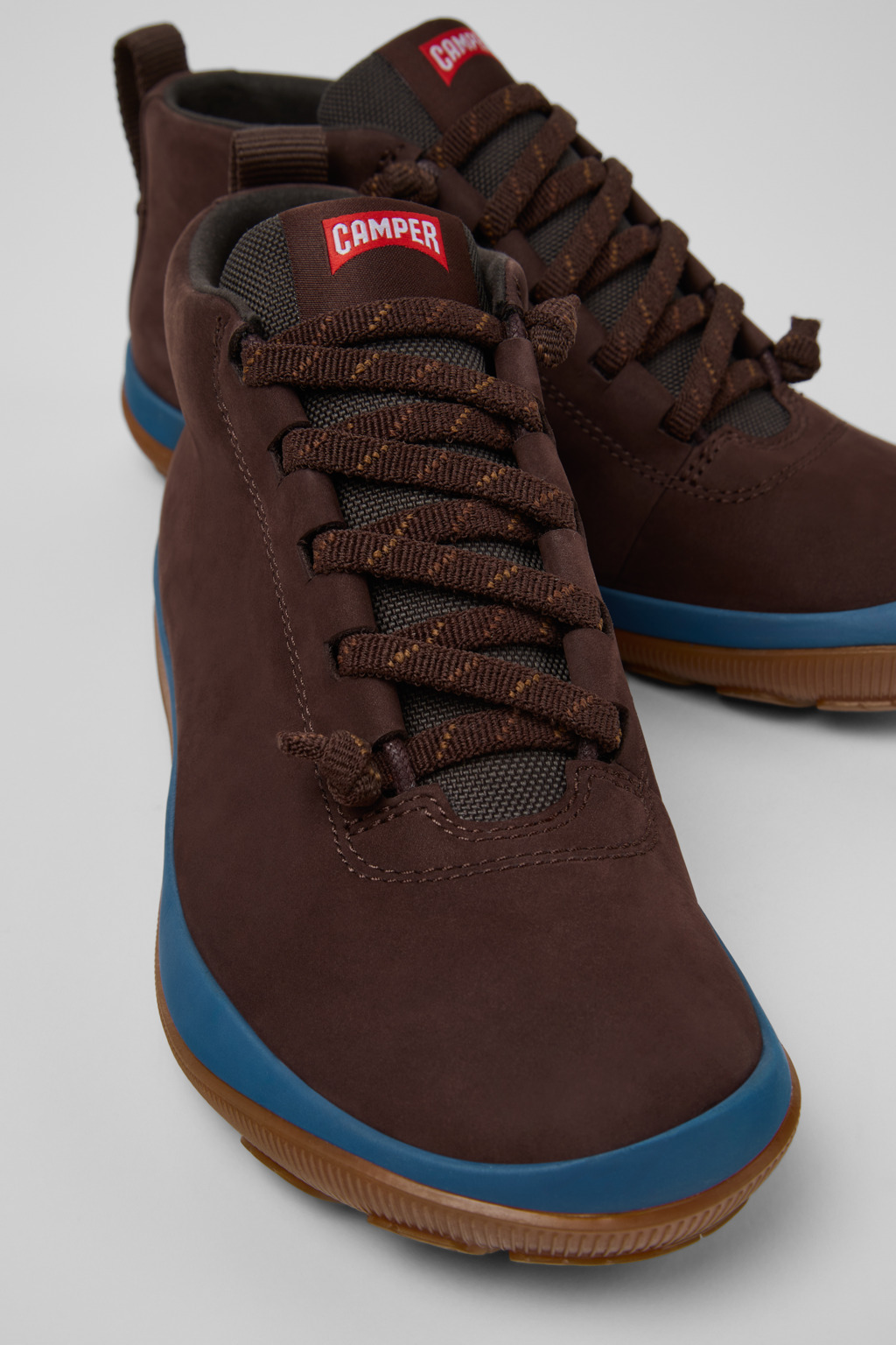 Peu Pista GM GORE-TEX Brown and Gray Nubuck and Textile Ankle Boots for Women.