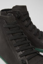 Peu Gray leather ankle boots for women
