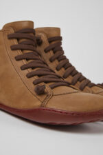 Peu Brown leather ankle boots for women