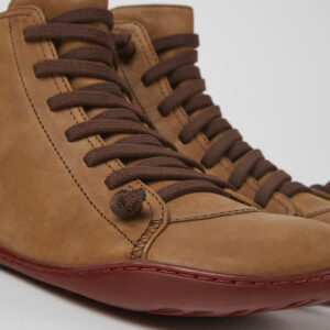 Peu Brown leather ankle boots for women