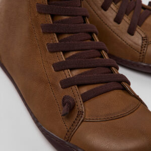 Peu Brown leather ankle boots for women