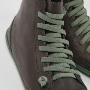 Peu Gray leather ankle boots for women