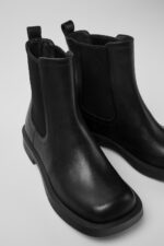 MIL 1978 Black leather Chelsea boots for women