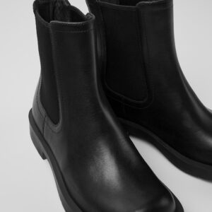 MIL 1978 Black leather Chelsea boots for women