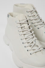 Karst White non-dyed leather sneakers for women