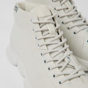 Karst White non-dyed leather sneakers for women