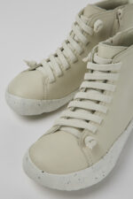 Peu Stadium White leather ankle boots for women