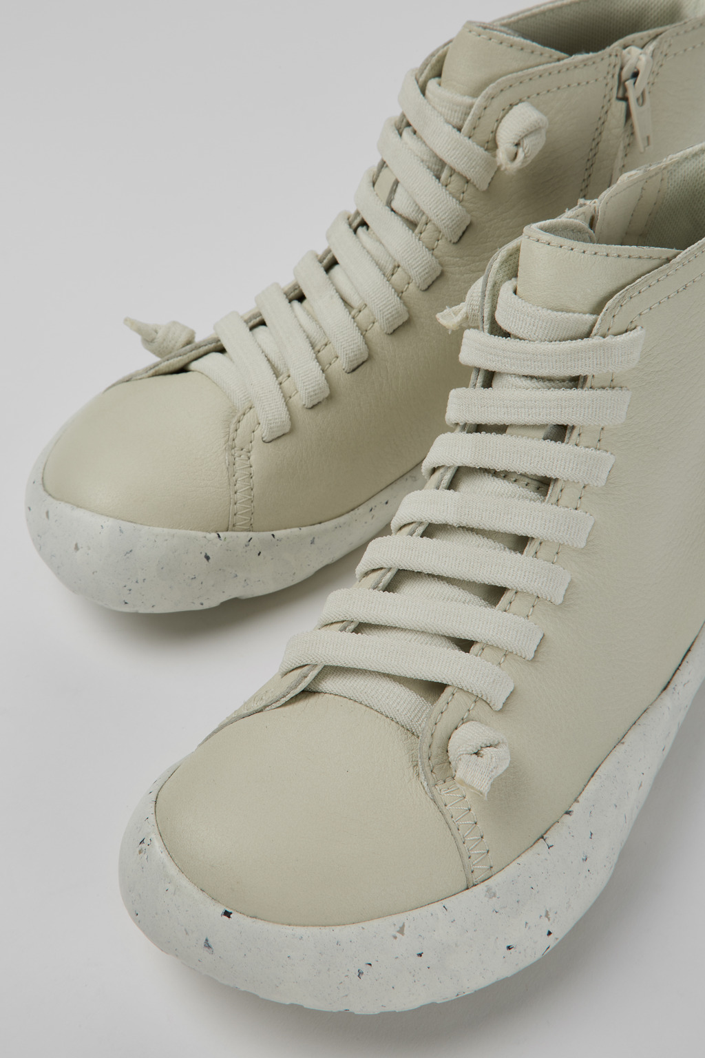 Peu Stadium White leather ankle boots for women