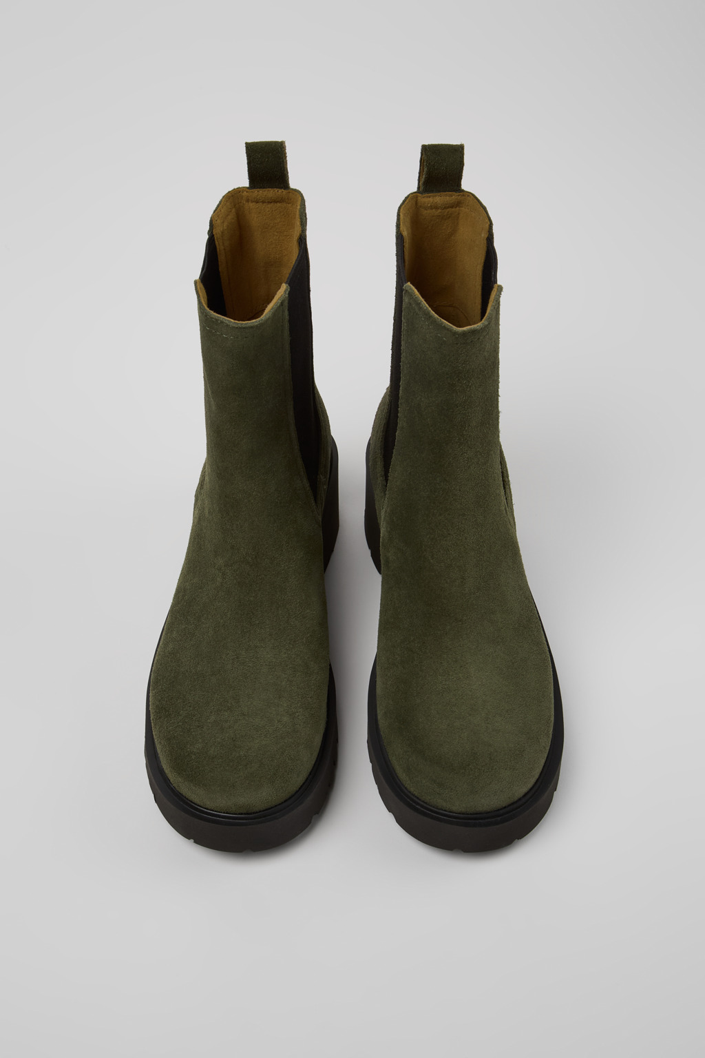 Milah Green Nubuck Ankle Boots for Women