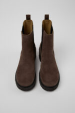 Milah Brown Nubuck Ankle Boots for Women