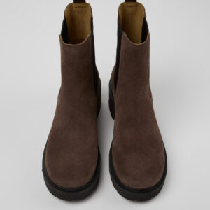 Milah Brown Nubuck Ankle Boots for Women