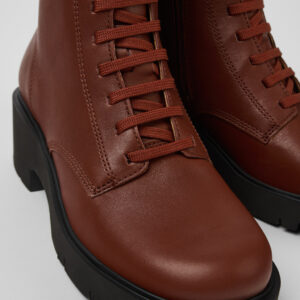 Milah Red lace-up boots for women