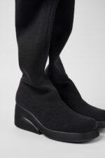 Kaah TENCEL® Black TENCEL™ Lyocell high boots for women
